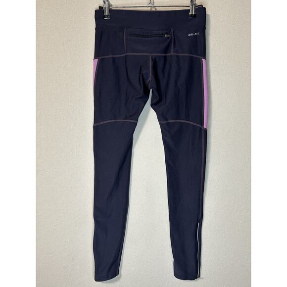 NIKE RUNNING DRI-FIT CROPPED LEGGINGS GRAY & PURPLE SIZE X small XS - Picture 7 of 16